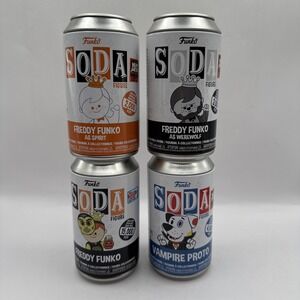 Freddy Funko Soda Lot Halloween Spirit Werewolf Vampire Proto LE
